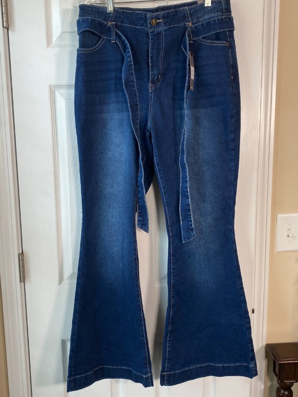 NWT KDF Fashion | High Waisted Flare Bell Bottom Jeans | Size 16 - Picture 3 of 5